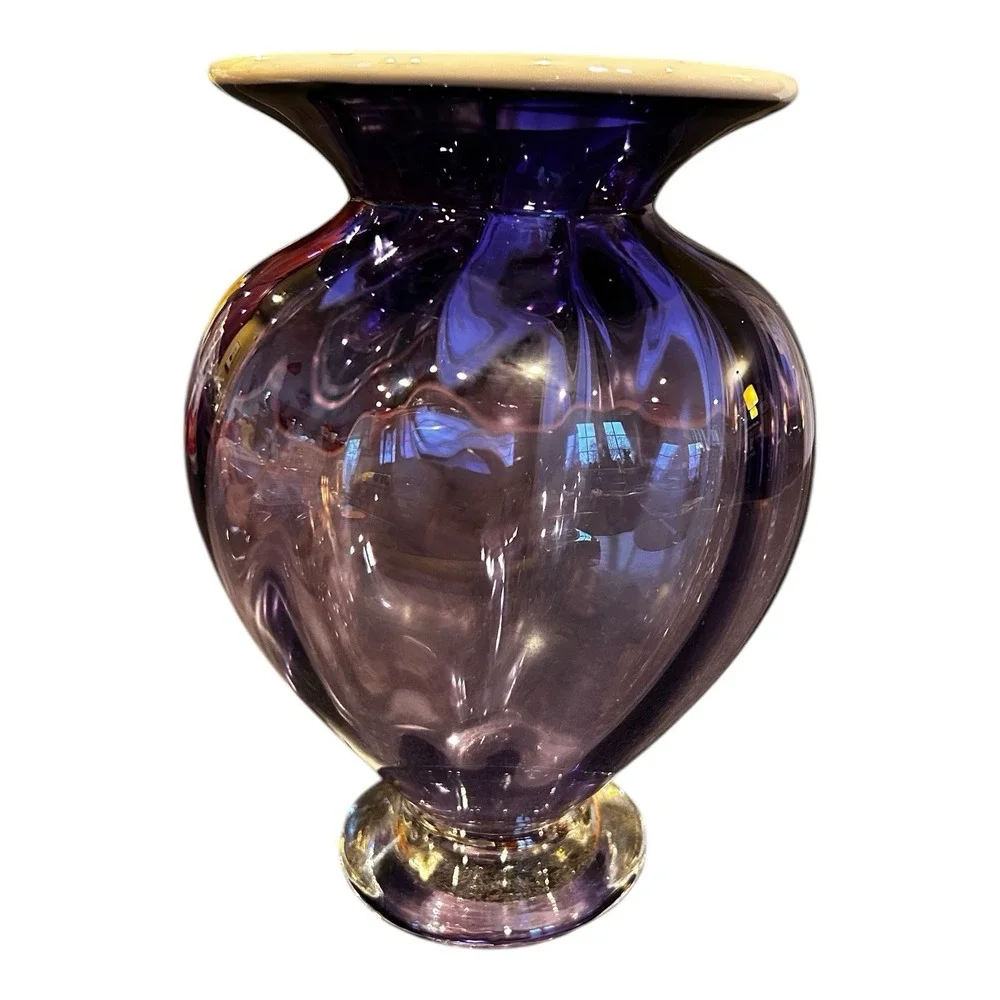 Alex Brand Art Glass Vase Signed & Dated  Urn‎ shaped 1994